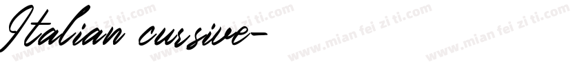 Italian cursive字体转换